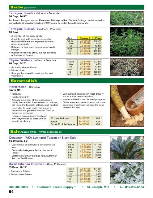 2018 Seed Catalog