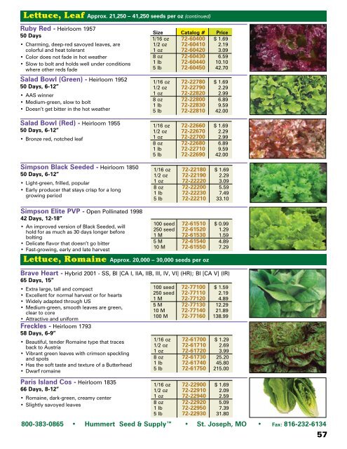 2018 Seed Catalog