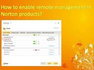 How to enable remote management in Norton products