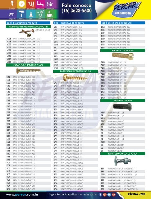 Catálogo de Produtos 2017 - Grupo Percar Atacadista