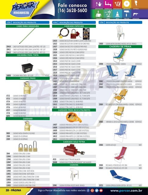 Catálogo de Produtos 2017 - Grupo Percar Atacadista