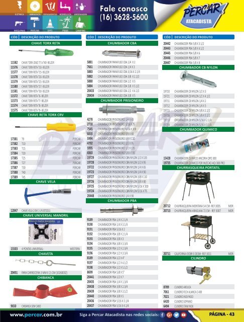 Catálogo de Produtos 2017 - Grupo Percar Atacadista