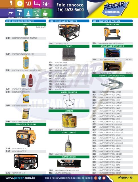 Catálogo de Produtos 2017 - Grupo Percar Atacadista