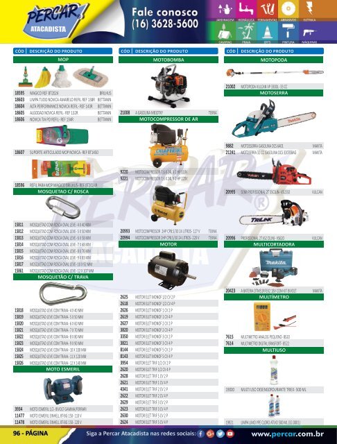 Catálogo de Produtos 2017 - Grupo Percar Atacadista