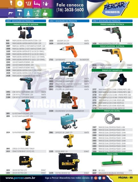 Catálogo de Produtos 2017 - Grupo Percar Atacadista