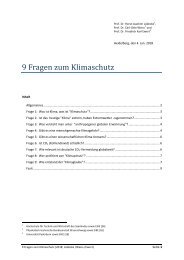 9 Fragen zum Klimaschutz