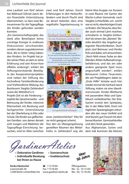 Lichterfelde Ost Journal Nr. 1/2018