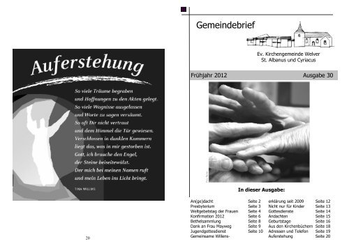 Frühjahr - Evangelische Kirchengemeinde Welver