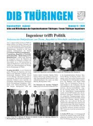 Ingenieur trifft Politik - Ingenieurkammer Thüringen