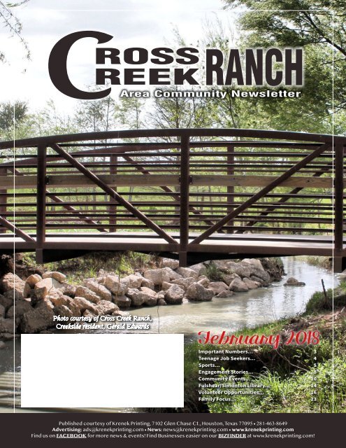 Cross Creek Ranch February 2018
