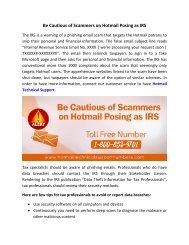 Be Cautious of Scammers on Hotmail Posing as IRS