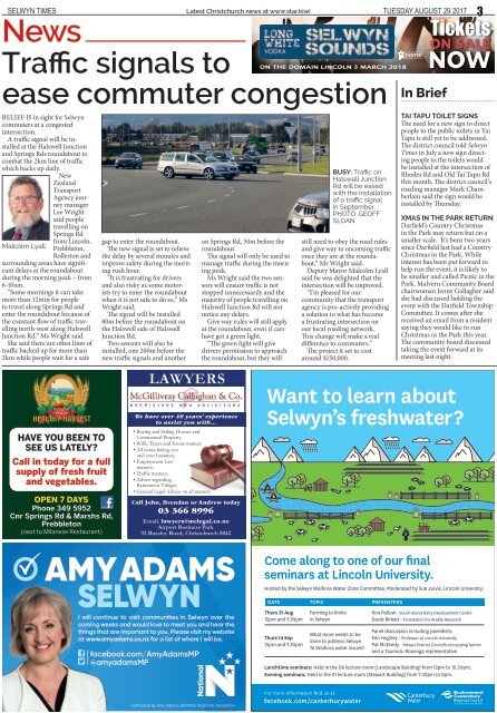 Selwyn Times: August 29, 2017