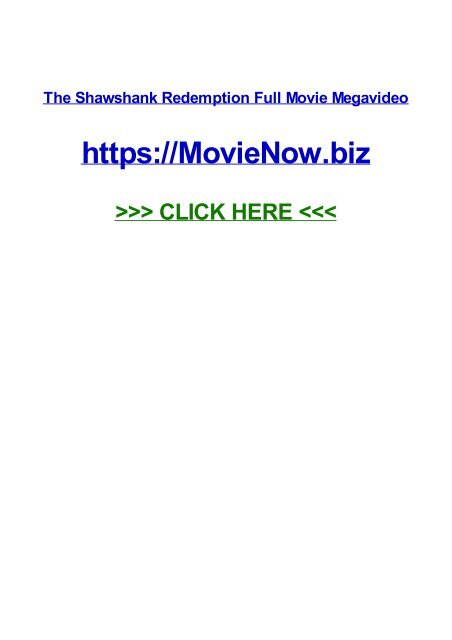 ThE SHawSHank RedemptiOn Full mOvIe mEgavIDeo