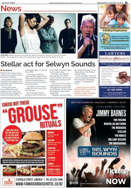 Selwyn Times: January 10, 2018