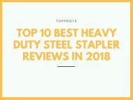 Top 10 Best Heavy Duty Steel Stapler Reviews in 2018