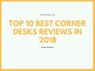 Top 10 Best Corner Desks Reviews in 2018