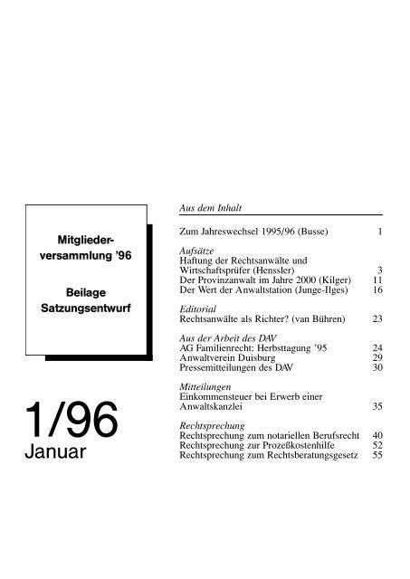 1-56) (908,6 kB) - Anwaltsblatt - Deutscher Anwaltverein