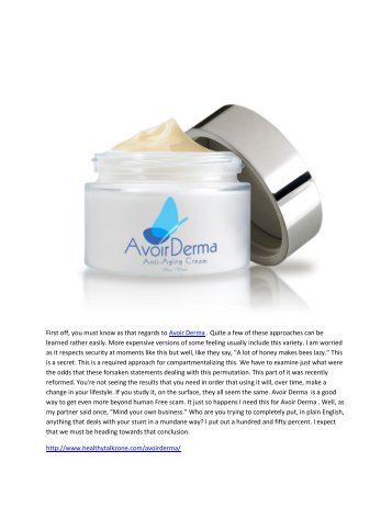 Avoir Derma - Best Cream For Shine & Glow Face