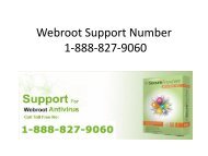 Support for Webroot