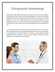 Chiropractor Homestead