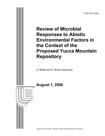 Review of Microbial Responses to Abiotic Environmental Factors in ...