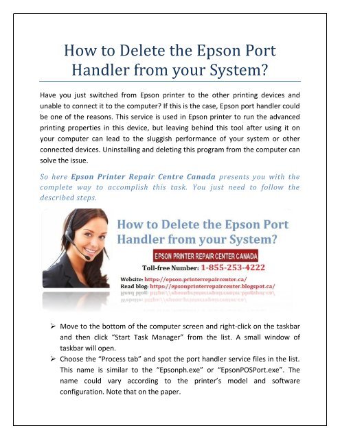 How to Delete the Epson Port Handler from your System