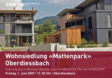 Wohnsiedlung «Mattenpark» Oberdiessbach - Schweizerischer ...