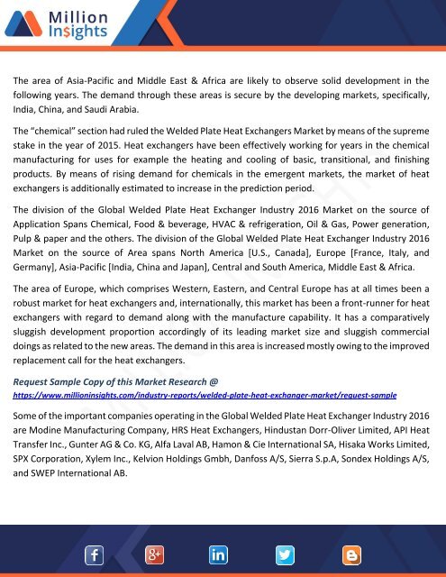 Welded Plate Heat Exchanger Market Steps and Strategies To Overcome Future Risk In Industry Till 2021