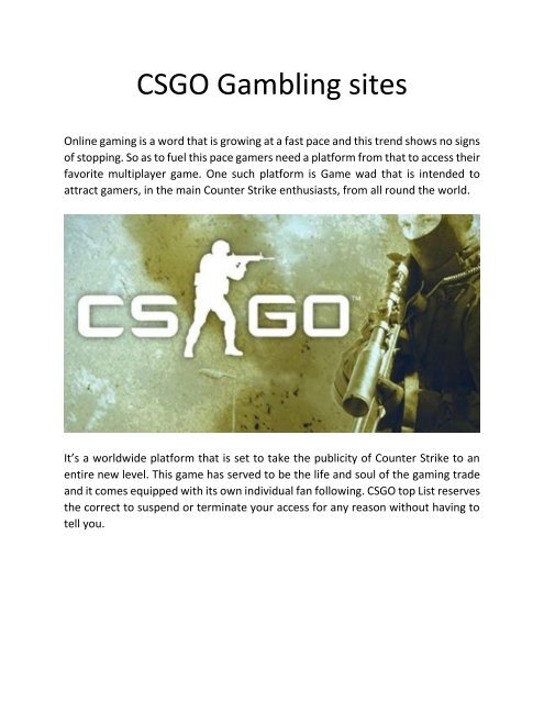 List Of Csgo Gambling Sites