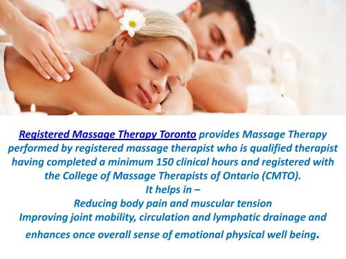 Best Registered Massage Therapy in Toronto