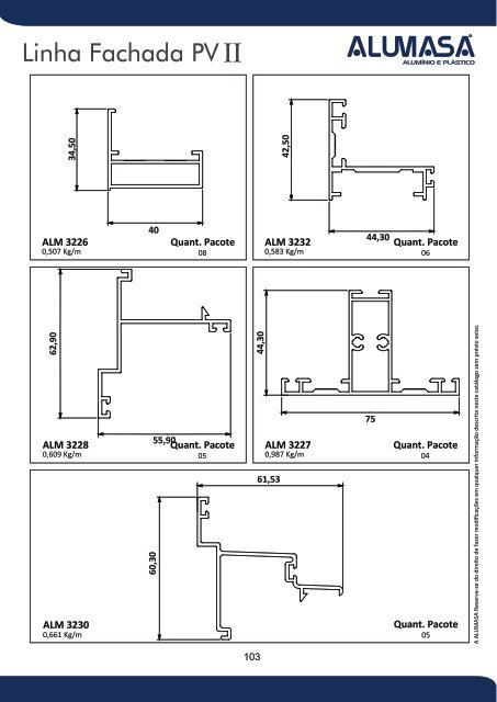 Catálogo de Perfis de Alumínio - Construção Civil