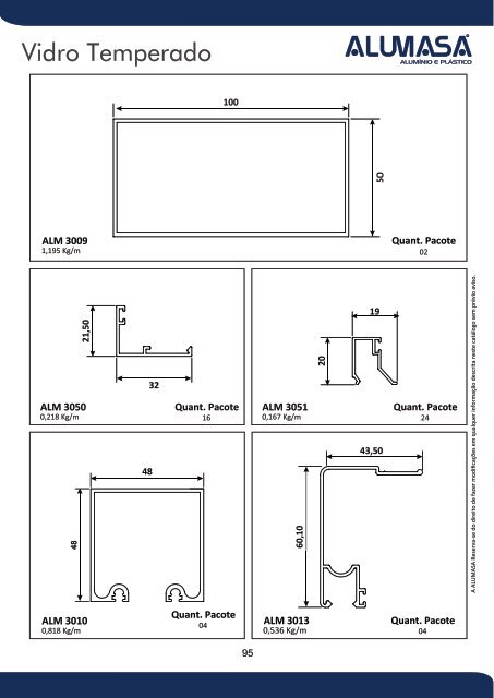 Catálogo de Perfis de Alumínio - Construção Civil