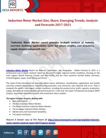 Induction Motor Market Size, Share, Emerging Trends, Analysis and Forecasts 2017-2021