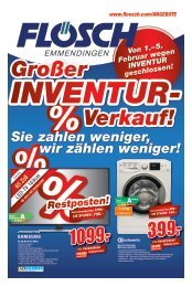 Großer Inventur-Verkauf