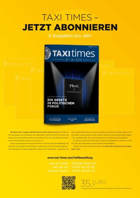 Taxi Times DACH - Januar 2018