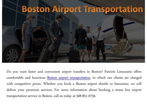 Limo Service To Logan Airport