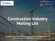 Construction Industry Mailing List | Construction Email List