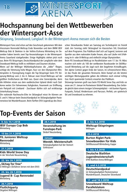 Wintersport-Arena Sauerland 2018