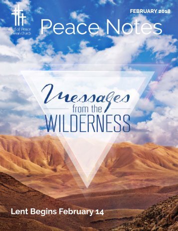 Peace Notes February 2018 - Word of Peace Lutheran Church