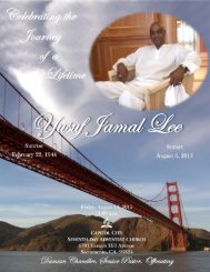 Yusuf Jamal Lee Funeral Program