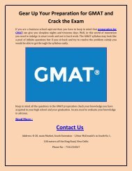 Gear Up Your Preparation for GMAT and Crack the Exam
