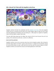 Win a Round-Trip Ticket with the HappiStar Lucky Draw