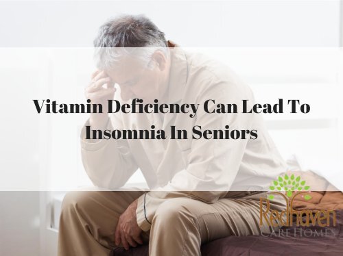 Vitamin Deficiency Can Lead To Insomnia In Seniors