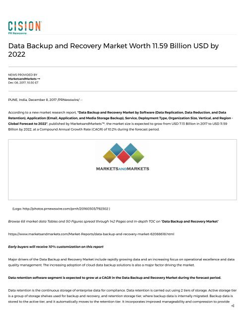 Data Backup and Recovery Market