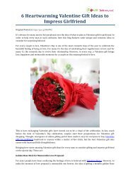 6 Heartwarming Valentine Gift Ideas to Impress Girlfriend
