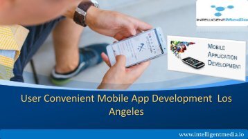 User Convenient Mobile App Development  Los Angeles