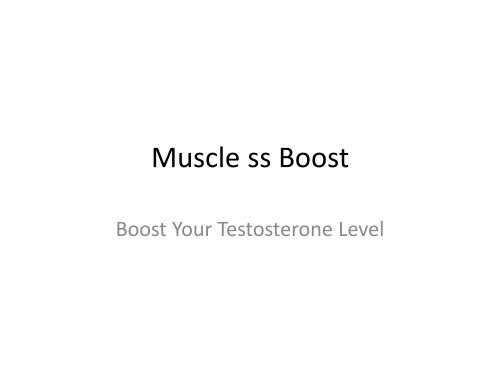 Muscle ss Boost - Build Up Your Muscle Fast