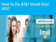 AT&T Email Error 553 Call 1-888-909-0535 Support Number