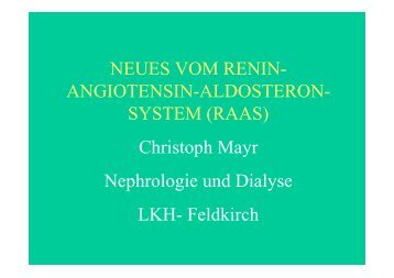 NEUES VOM RENIN- ANGIOTENSIN-ALDOSTERON- SYSTEM ...