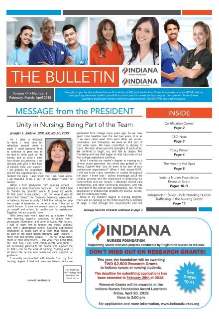 Indiana Bulletin - February 2018
